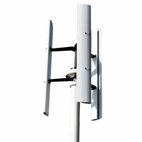 Éolienne verticale type Darrieus 800W 48V pour production d’électricité domestique en site isolé